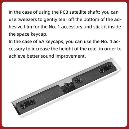 RUNJRX Keyboard Spacebar Foam,Silencer Pad for 6.25U Mechanical Keyboard Space Bar (6Pcs)