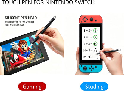 2Pcs Stylus and Mount for Skylight Calendars 15/27 Inch/Nintendo Switch 2/Switch Lite, 2in1 Dual Tip Pen for Skylight Calendar Accessories Magnetic Suction Pen Cap (2*Stylus+Holder White)