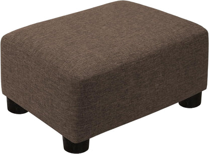 CAROLMADE Small Foot Stool Ottoman Footstool with Legs Under Desk Footrest for Living Room Bedroom and Office, Soft Ivory White