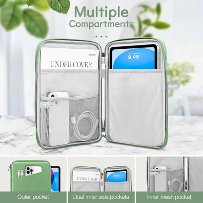 Dadanism 9-11" Tablet Sleeve Bag Carrying Case for iPad (A16) 11th Gen 11", iPad 10th Gen 10.9" Air 5/4, iPad Air M4/Pro 11", iPad 9/8/7th, Galaxy Tab A11+ Plus 11", Remarkable 2 10.3", Black