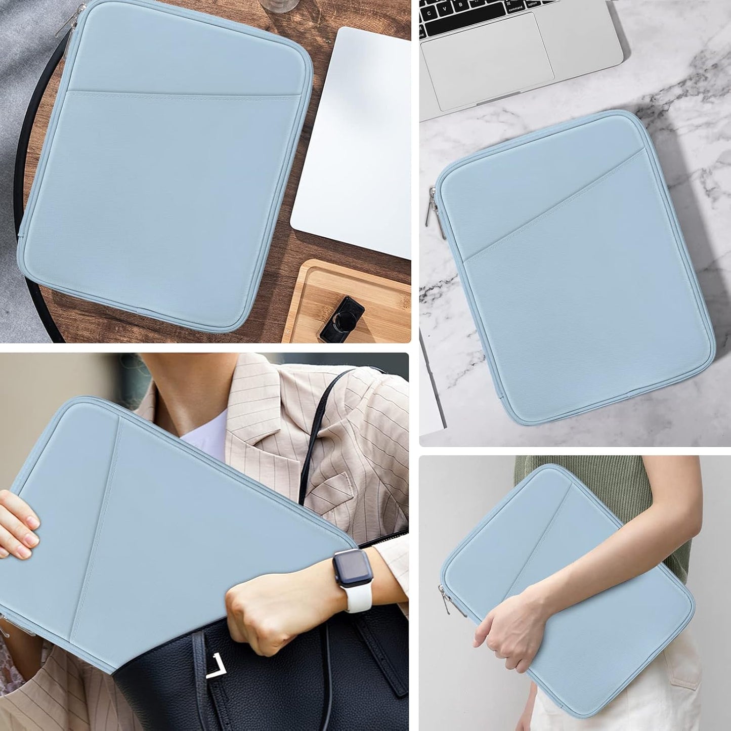 MoKo 9-11 Inch Tablet Sleeve Case, Fits New 11inch iPad Air M4/Pro M5, iPad A16 11", i-Pad 10/9/8/7th/Air 5/4th 10.9"/10.2", Tab S9/S8 11", Protective Bag Carrying Case with Pocket, Dark Gray