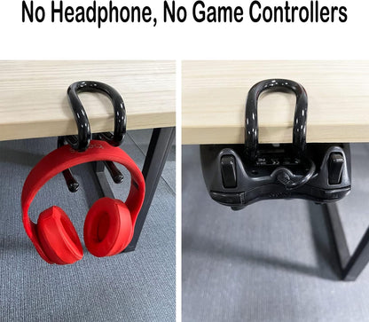AUXPhome Portable Bag Hook Hanger Clamp-On Backpack, Under Counter, One Step Installation - 10 lb. Capacity, Reduce Desk Clutter