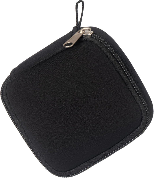 Mini Pouch for Organization, Soft Small Electronic Organizer Travel Storage Carrying Tech Bag Compatible with MagSafe Power Adapter, Laptop Accessories Cables, Cords, USB Drives, Earphones Black