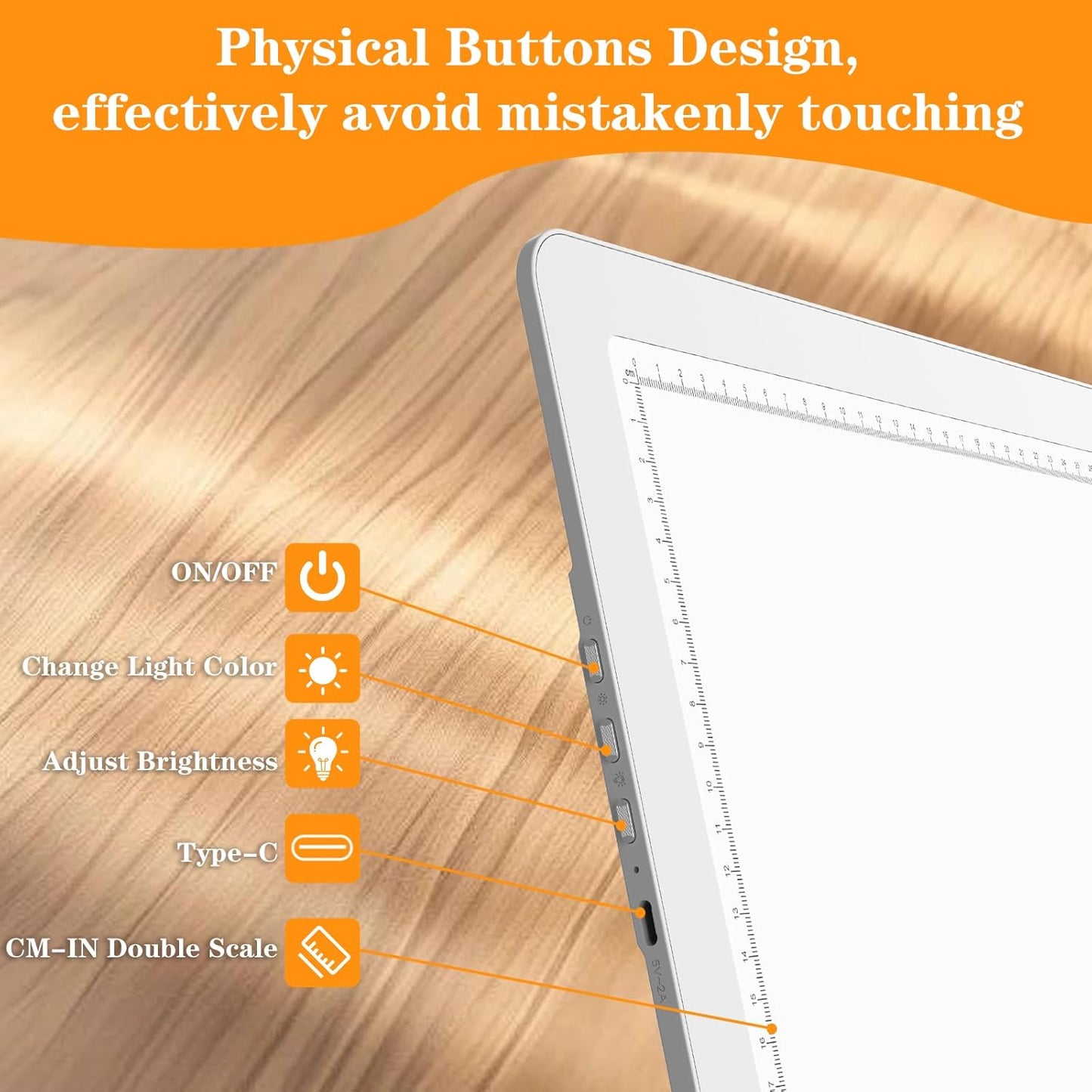 Phylosal Magnetic A3 Light Pad with Bag, Super Bright Light Box with Side Button, Diamond Art Light Board, Lightbox for Tracing and Drawing, USB Power Light Table for Sketching, Weeding Vinyl (White)