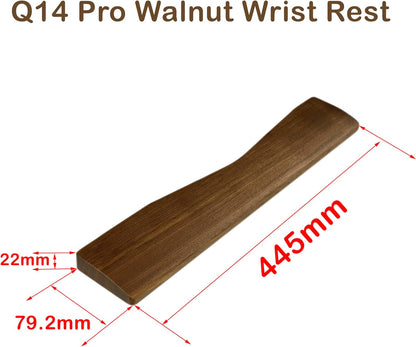 YMDK Wooden Wrist Rest Solid Wood Walnut for Keychron Q13 Pro Mechanical Keyboard