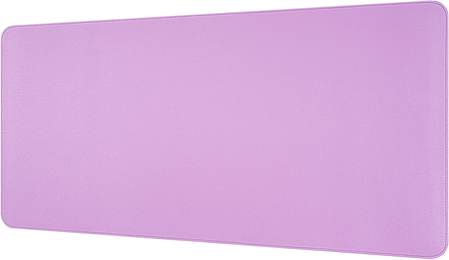Dual-Sided Desk Pad, Large Mouse Pad - Natural Cork & PU Leather Non-Slip Waterproof Desk Mats for Office and Home (Blue, 31.5" x 15.7")