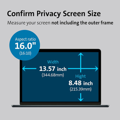 Kensington MagPro™ Magnetic Laptop Privacy Screen 14 inch, Removable 16:9 Laptop Privacy Filter, Anti-Glare, Blue Ray Reduction, Dell Latitude 5420, HP Elitebook 840 G6-G8, Lenovo, Asus (K58352WW)