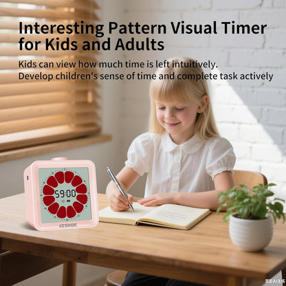 Visual Timer for Kids and Adults,LCD Digital 60-Minute Countdown Timer Silent Classroom Timer, Time Management Tool for Home, School, or Work