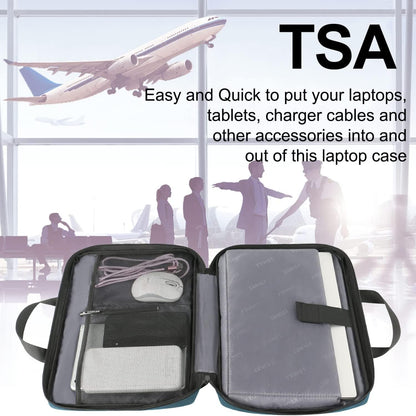 Ytonet Laptop Case, 15.6 inch TSA Laptop Sleeve Computer Bag Water Resistant Computer Case Carrying Cover Compatible for Lenovo, HP, Dell, Asus Notebook, Gifts for Men Women, Grey