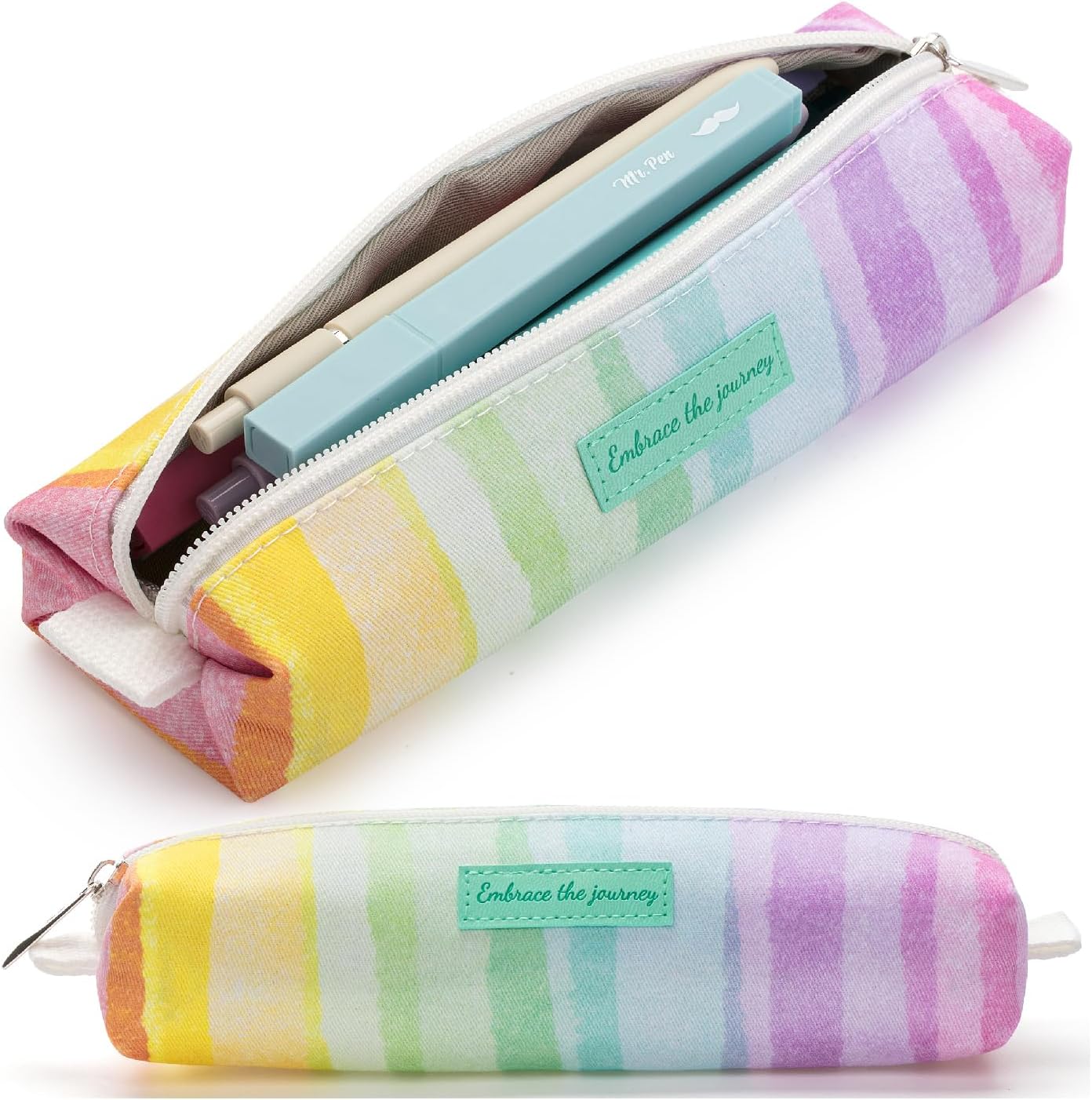 Mr. Pen- Cute Pencil Case Pouch, Multipurpose Canvas Bible Pencil Pouch, Smooth Zipper, Premium Material, Neat Stitches, Ideal for Stationery, Cosmetics, Electronics, School, Office, Travel