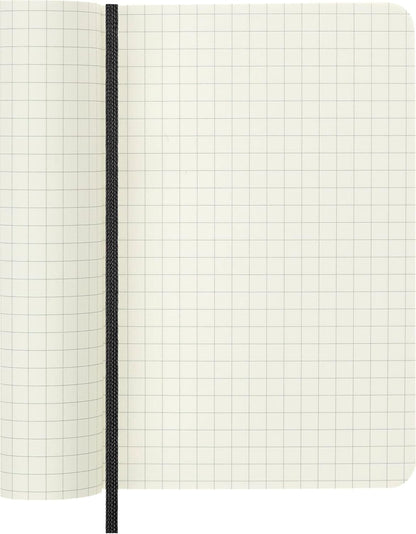 Moleskine Classic Notebook, Soft Cover, Pocket (3.5" x 5.5") Squared/Grid, Black, 192 Pages