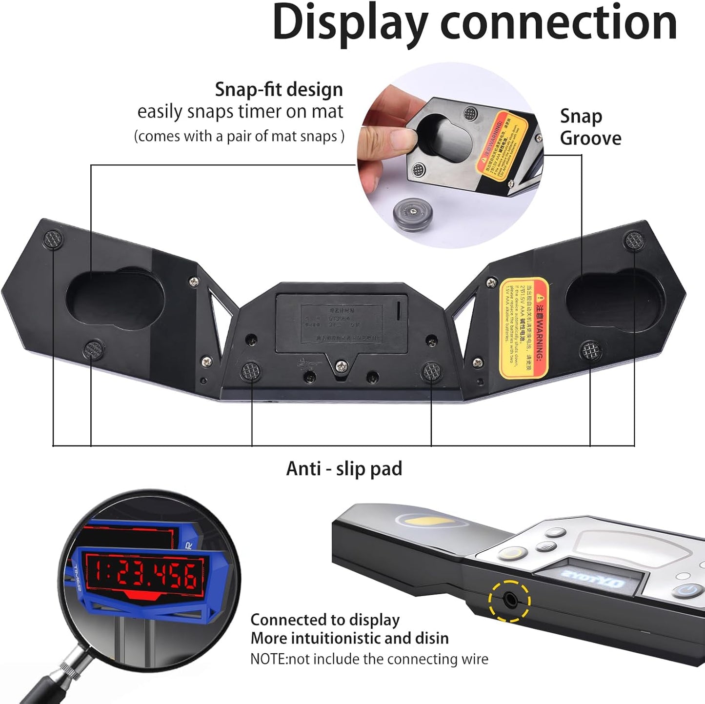 Professional Speed Cube Timer,Touch Control Timer with Display, Cube Race Stack Competition a Great Gifts