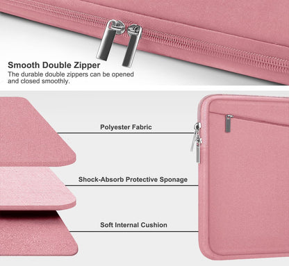 Laptop Sleeve 15.6 inch, Durable Computer Carrying Bag Protective Case Briefcase Handbag with Front Pocket, Slim Laptop Cover for 15-16 Inch HP, Dell, Lenovo, Asus, Notebook, Black