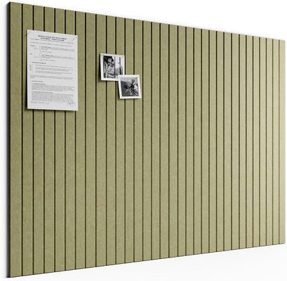 Bumusty Large Cork Board Alternative-48 x 36" Felt Bulletin Board Tiles, with 30 Pushpins, 70 Adhesive Tabs, Fine-Stripe 12-Pack, Cork Boards for Office Push Pin Board Felt Board-Oatmeal