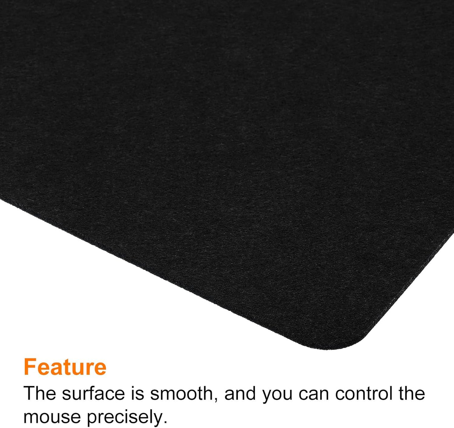 PATIKIL 9"x8" Mouse Pad, Felt Dual Side Soft Desk Pad Writing Mat for Office Home, Light Gray