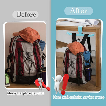 Geelin Bag Hook for Desk Table Heavy-Duty Backpack Hanger Clamp On Purse Holder Adjustable Under Desk Bag Hook for Headphones Handbag Hanger for Classroom Dorm Back to School(Beige)