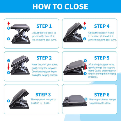 Scalebeard Foot Rest for Under Desk at Work,Height Adjustable Infinite Angle Ergonomic Foldable Footrest for Office, Gaming,Computer, Removable Pad Desk Foot Stool with Massage Beads,for All Seasons