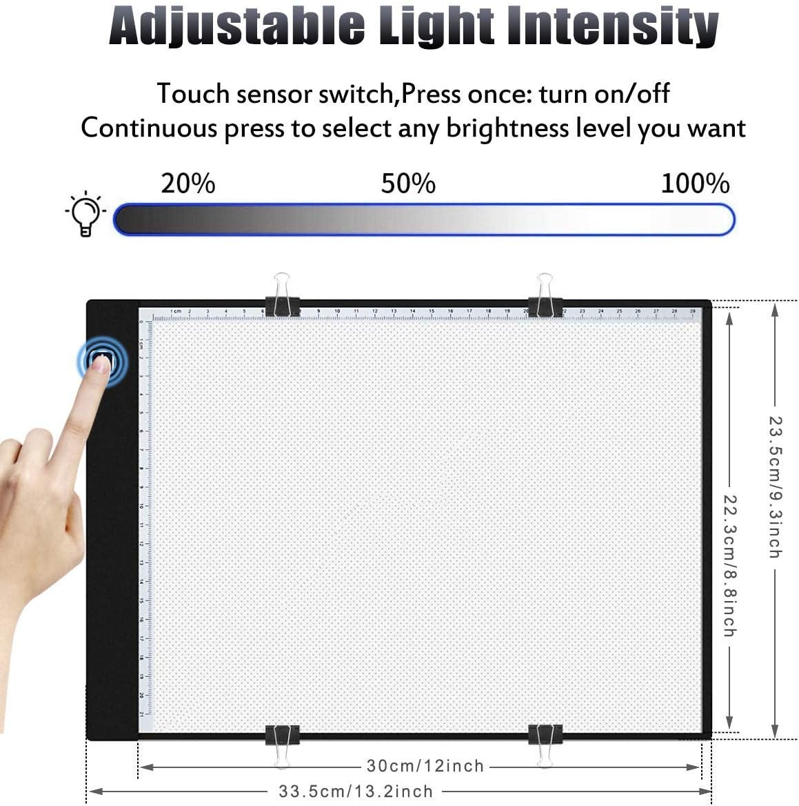 SevenFish Diamond Painting Tools A4 LED Light Pad, Stand, Handbag, USB Powered Ultra-Thin Adjustable Brightness Light Board Light Box for Drawing, Tracing, Sketching, 5D Diamond Art Painting