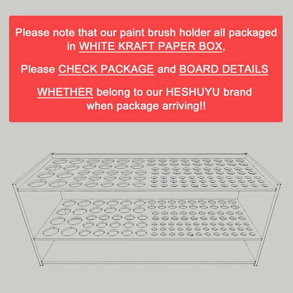 Wooden Paint Brush Holder 105 Holes Paintbrush Holder Organizer Paint Brush Stand Rack with Silicone Rings for Pens Pencils Artist