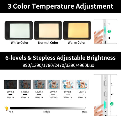 TOHETO Rechargeable A2 Light Pad for Diamond Painting 25.2''x18.4'', Magnetic Diamond Art Light Board, Wireless Lightbox for Tracing and Drawing, Cordless LED Light Table for Sketching, Weeding Vinyl