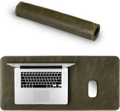 Londo Top Grain Leather Extended Mouse Pad – Large Desk Mat for Office & Gaming, Smooth Writing Surface, Non-Slip Base, Durable & Stylish Workspace Accessory