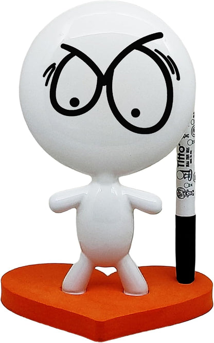 Dry Erase Board - TITTO in Love, Draw Your Ideas - Ceramic Doll - Black Office Design Desk - Coworkers Office Home Gift (Black)