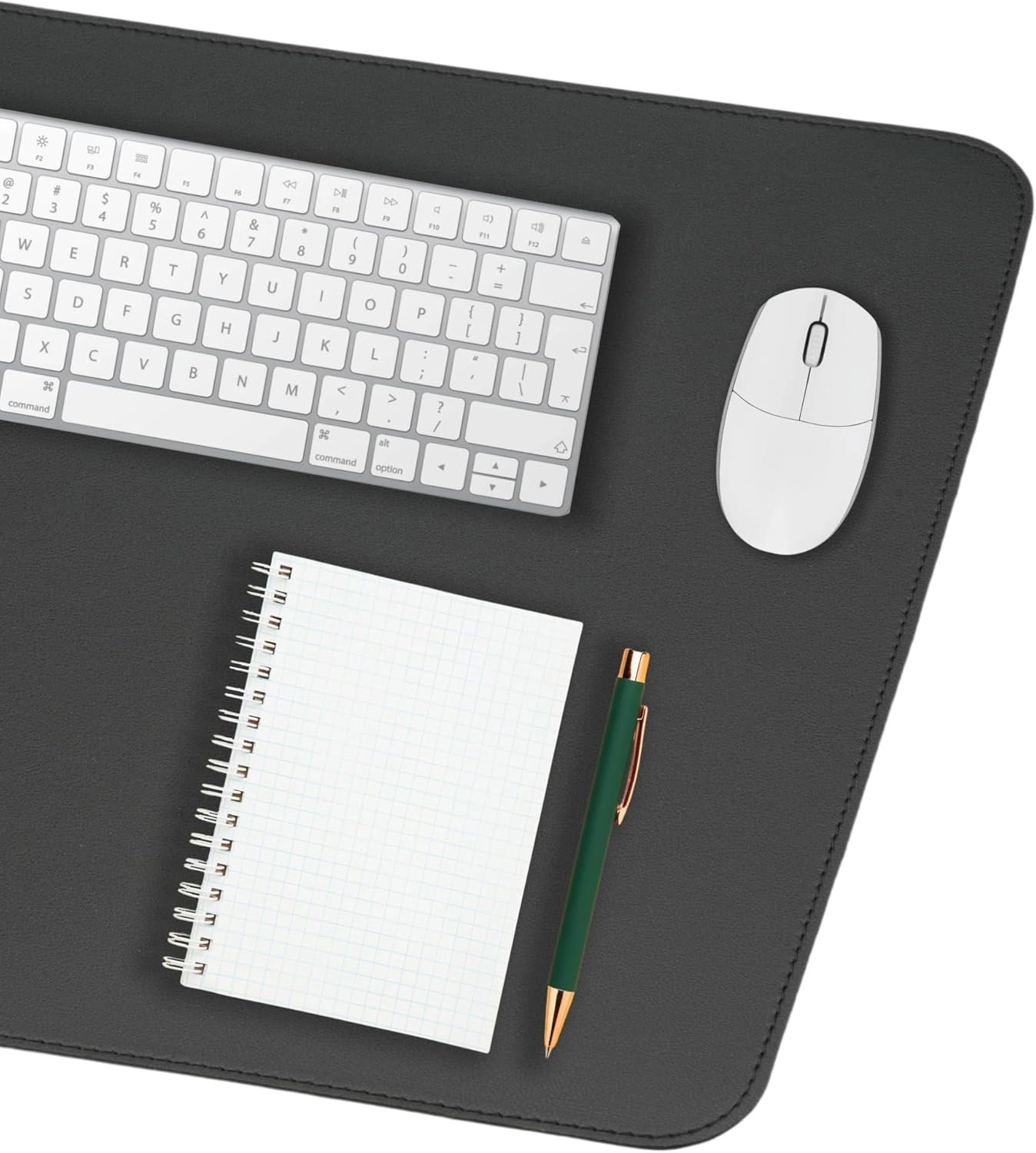 Desk Pad Mat Dual-Sided Natural Cork and PU Leather Non-Slip Water-Resistant Desk Matt for Desktop