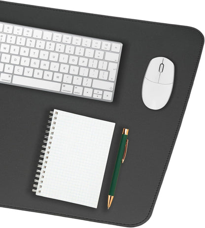 Desk Pad Mat Dual-Sided Natural Cork and PU Leather Non-Slip Water-Resistant Desk Matt for Desktop