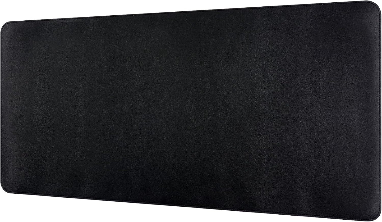 Dual-Sided Desk Pad, Large Mouse Pad - Natural Cork & PU Leather Non-Slip Waterproof Desk Mats for Office and Home (Blue, 31.5" x 15.7")