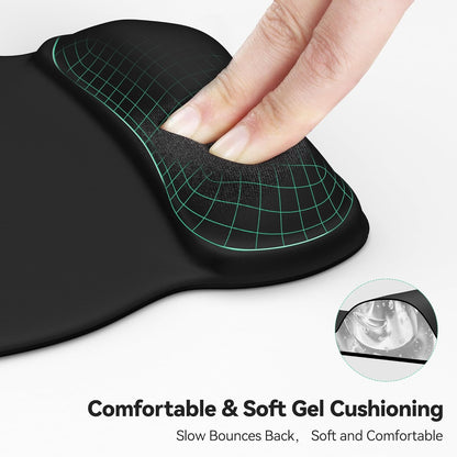 TECKNET Gel Mouse Pad with Wrist Rest, Ergonomic Office Mousepad with Wrist Support - Non-Slip & Smooth Surface Comfortable Desk Accessories Mat for Office, Gaming and Study - Gradient