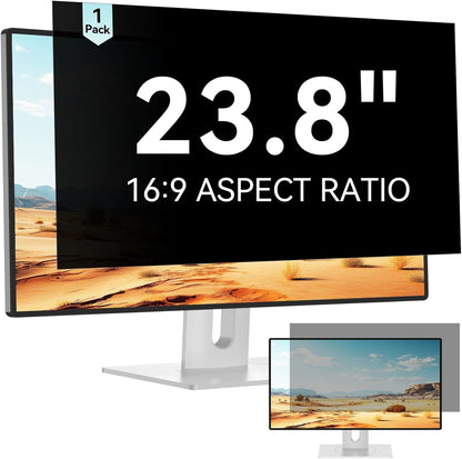 Mamol 34 Inch Curved Computer Privacy Screen Filter for 21:9 Aspect Ratio Widescreen Monitor - Anti Glare Blue Light Filter, Removable Computer Monitor Privacy Shield, Anti-Scratch Screen Protector