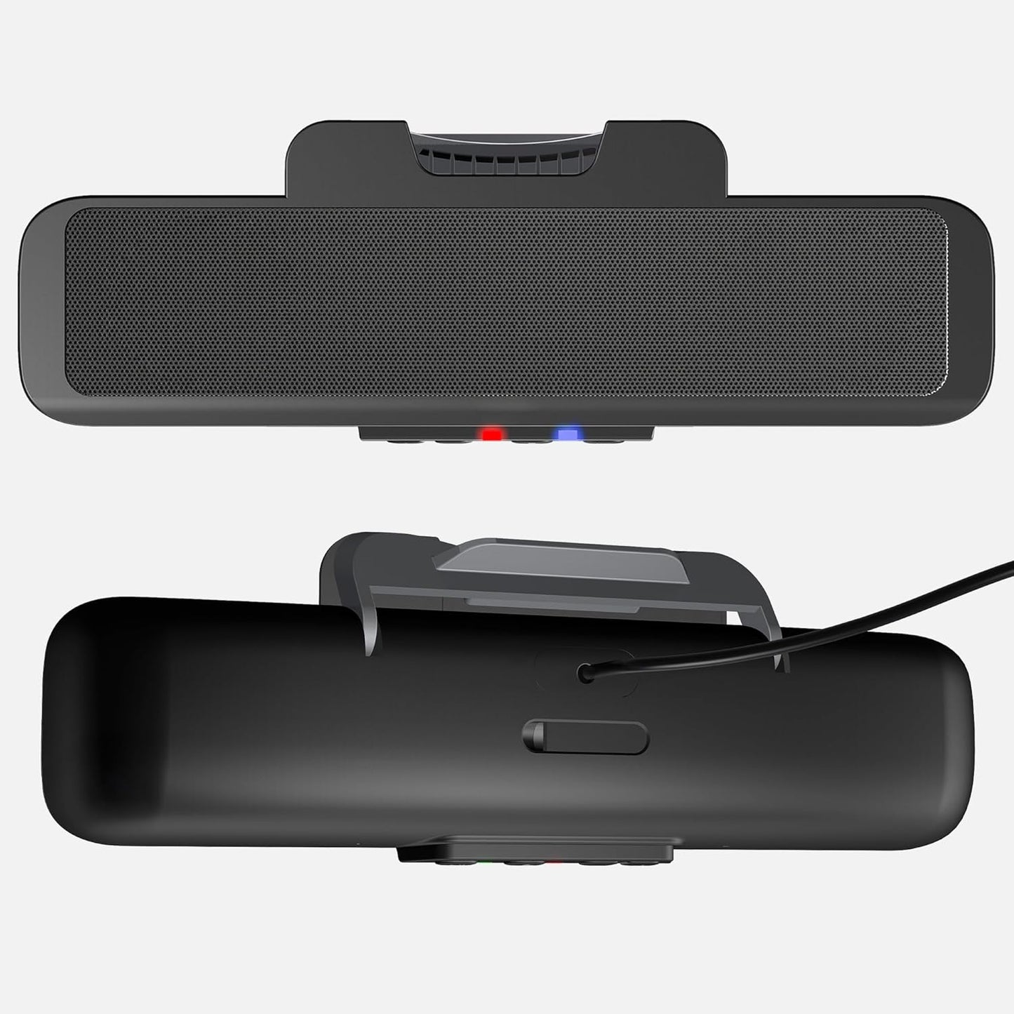 Cyber Acoustics USB Speaker Bar with LED Lights (CA-2890GX) – USB Powered Speaker Bar for PC and Mac, Dynamic LED Lights Sync to Music, Clamps to Monitors up to 1.5 Inches, Great for Music and Gaming