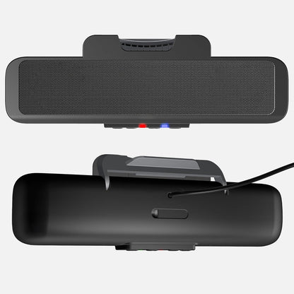 Cyber Acoustics USB Speaker Bar with LED Lights (CA-2890GX) – USB Powered Speaker Bar for PC and Mac, Dynamic LED Lights Sync to Music, Clamps to Monitors up to 1.5 Inches, Great for Music and Gaming