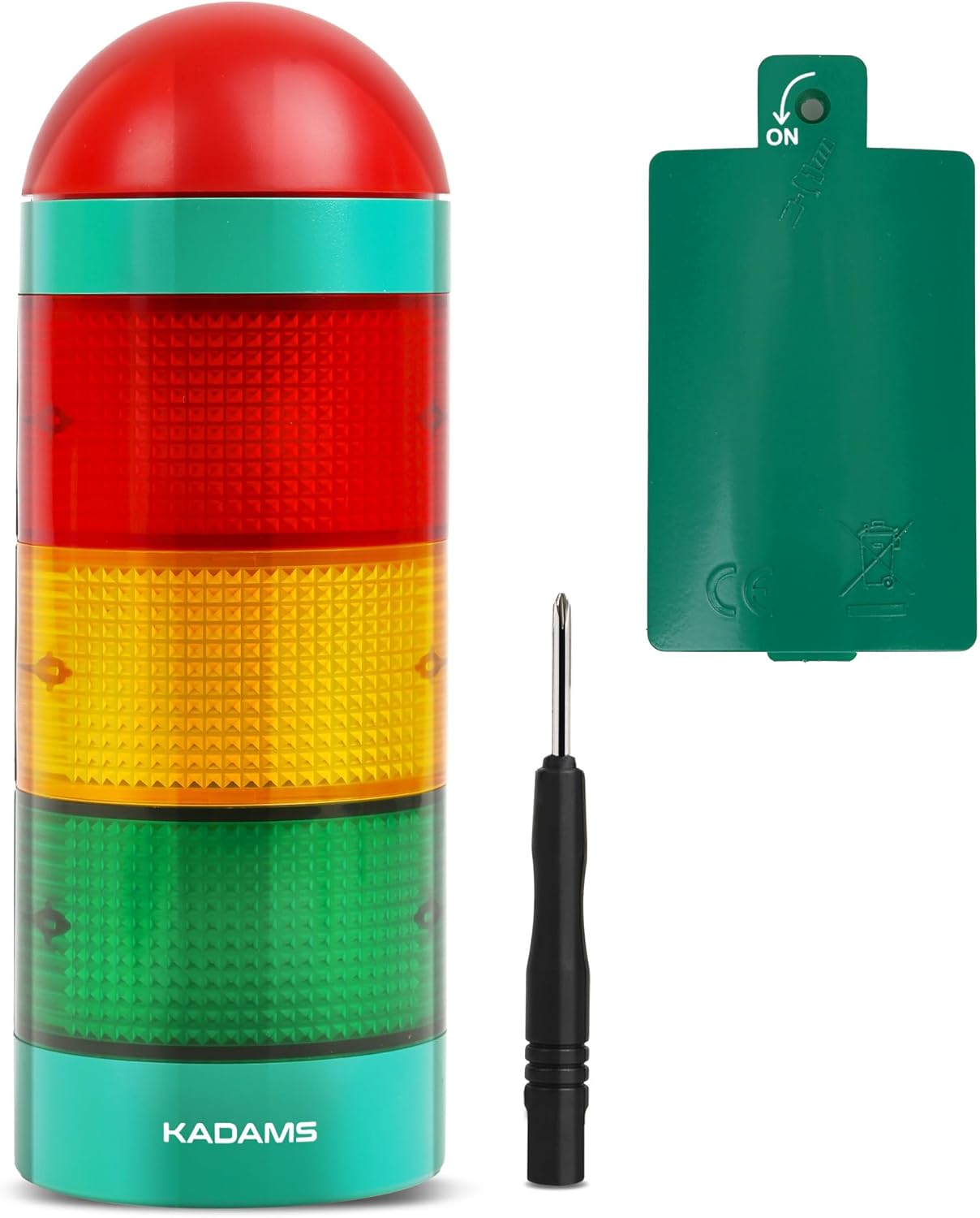 KADAMS Visual Timer for Kids with Audio Pre-Alarm - Traffic Light Alarm for Kids Toddler Teachers Classroom Home Time Management Tool 24hr Countdown Pause Memory Function