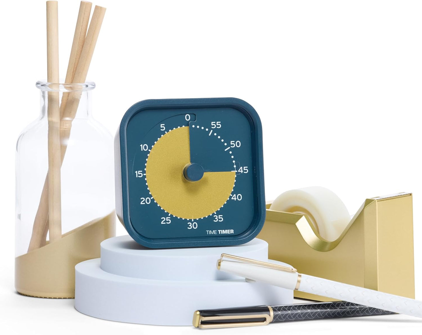 Time Timer MOD - Home Edition - Individual Sized 60 Minute Visual Countdown Timer for ADHD, Adults, Students, and Pomodoro with Silent Operation (Metallic Midnight)