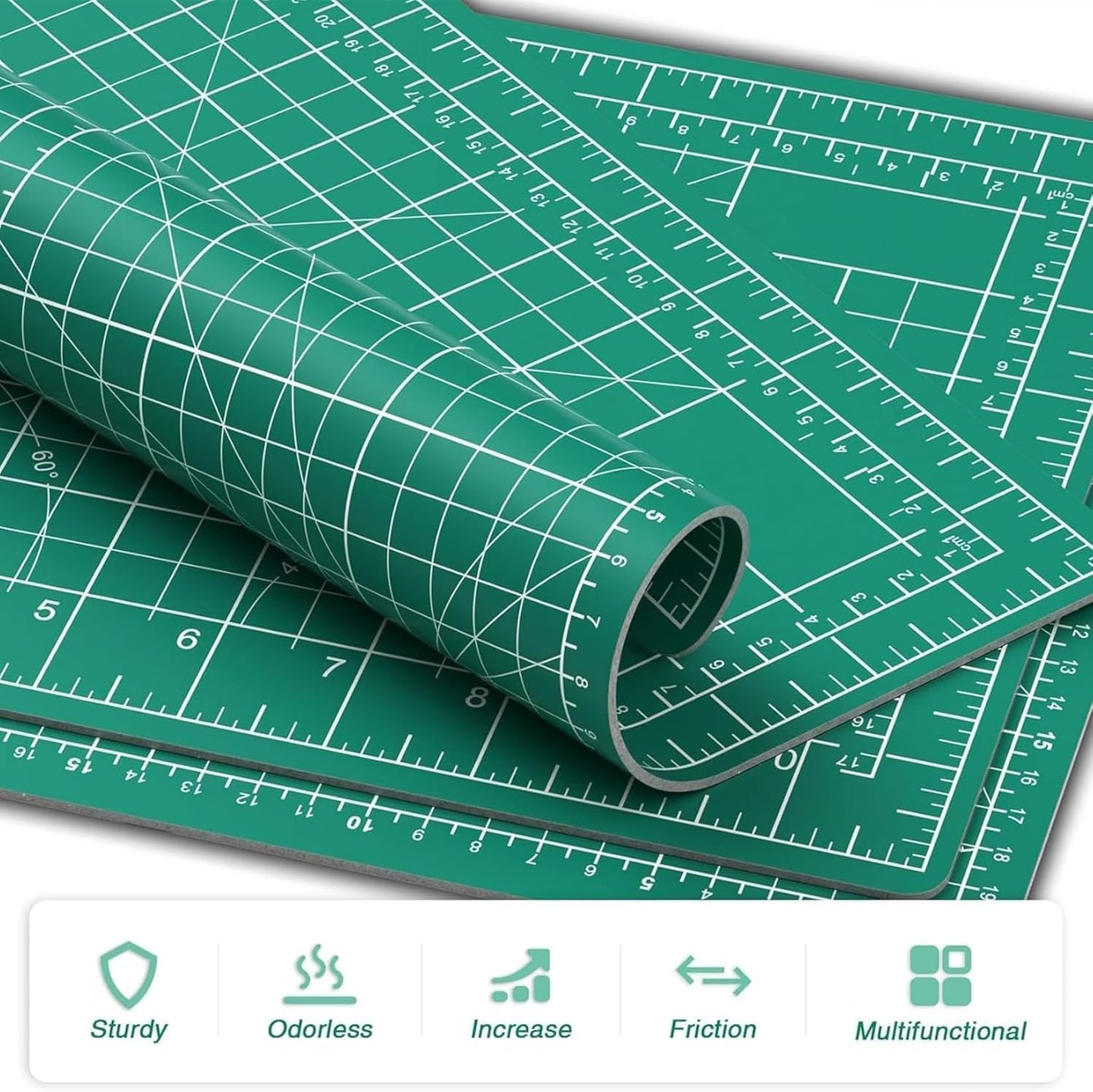 DIYSELF Cutting Mat 12in×18in, Cutting Mats for Crafts, Self Healing Cutting Mat A3, Fabric Cutting Mats Double Side for Sewing, Quilting, Craft Mat for Desktop, Matting & Mounting Materials