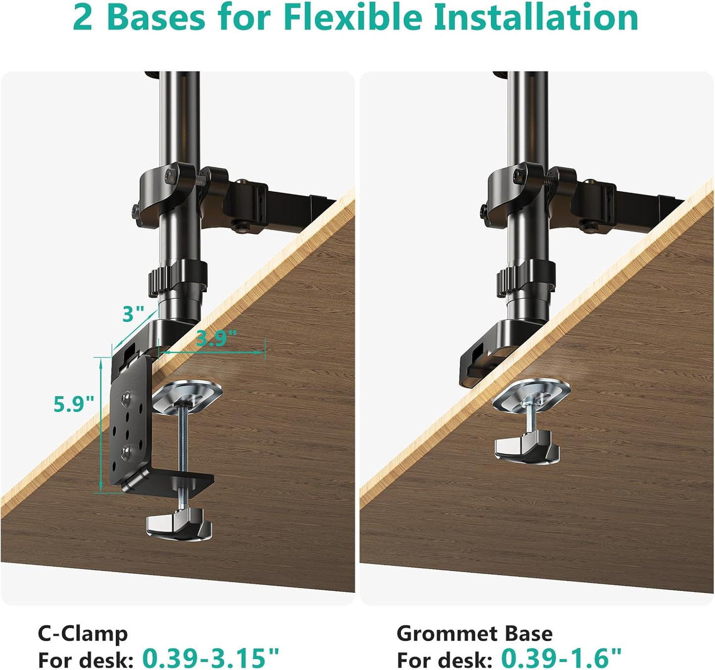 WALI Single Arm Laptop and Monitor Desk Mount for 17" Notebook and Up to 32" Screen, 2-in-1 Adjustable Monitor Arm with Laptop Tray, VESA 75x75 100x100,Holds 22-26.4 lbs, Black (GSMP001NLP)