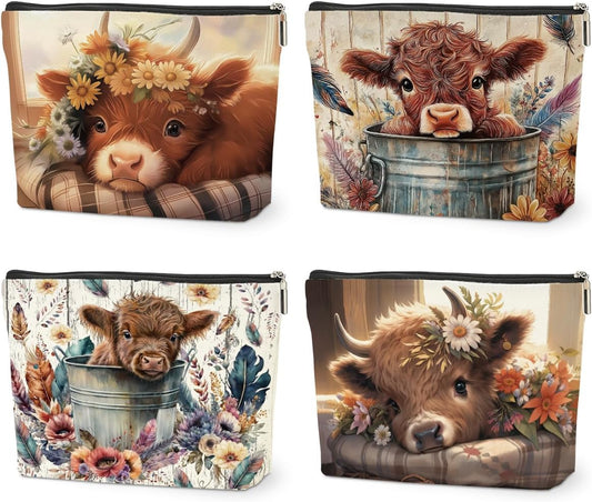 2 PCs Cable Organizer Bag Funny Makeup Bag Charger Bag Plugs Cosmetic Bag, Travel Storage Bag for Charging Cord Electronics Accessories Storage, Gifts for Women Christmas birthday Gifts Zipper Pouch