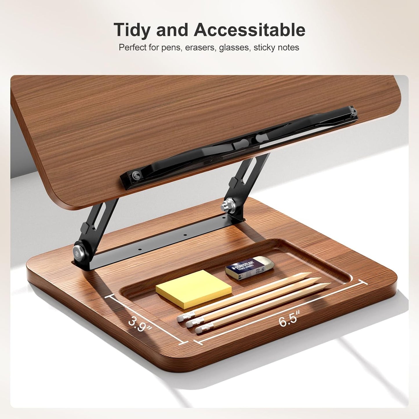 OPTIXCELL Book Stand for Reading with Light, Book Holders for Reading Hands Free, Adjustable Height & Angle, Fits Cookbook Recipe, Textbook, Foldable for Kitchen, Office, School,Gift for Book Lovers