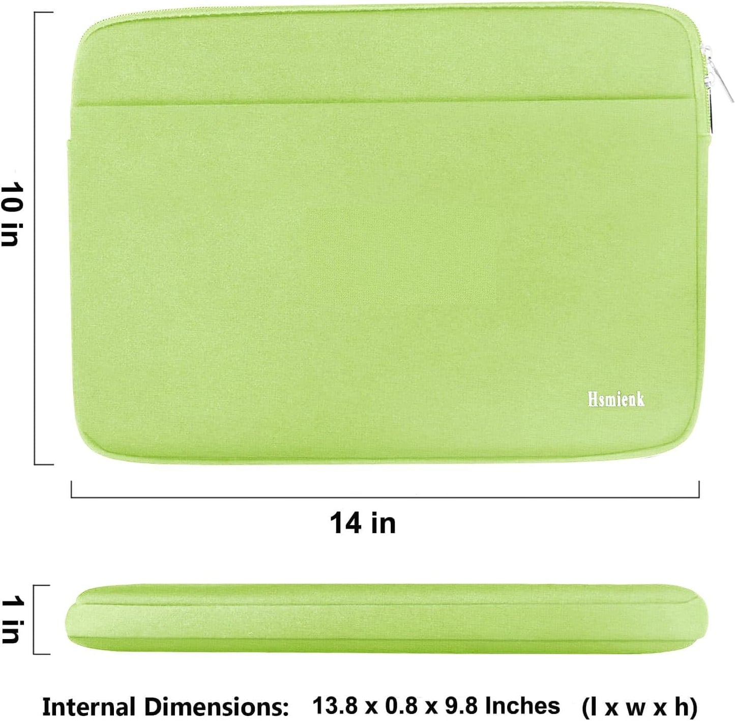 Laptop Case Sleeve 15.6 inch, Shockproof Protective Notebook Case with Accessory Pocket, Briefcase Carrying Laptop Cover for 15.6" HP, ASUS, Dell, Lenovo, Acer, Black