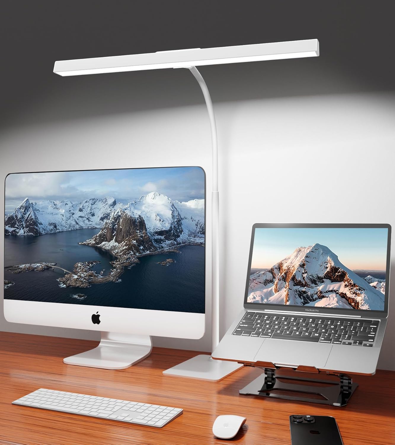 Desk Lamp with Clamp, Eye Caring LED Desk Lamp for Home Office with Gooseneck, Clip on Light with 3 Color Modes for Working, Reading, Drawing