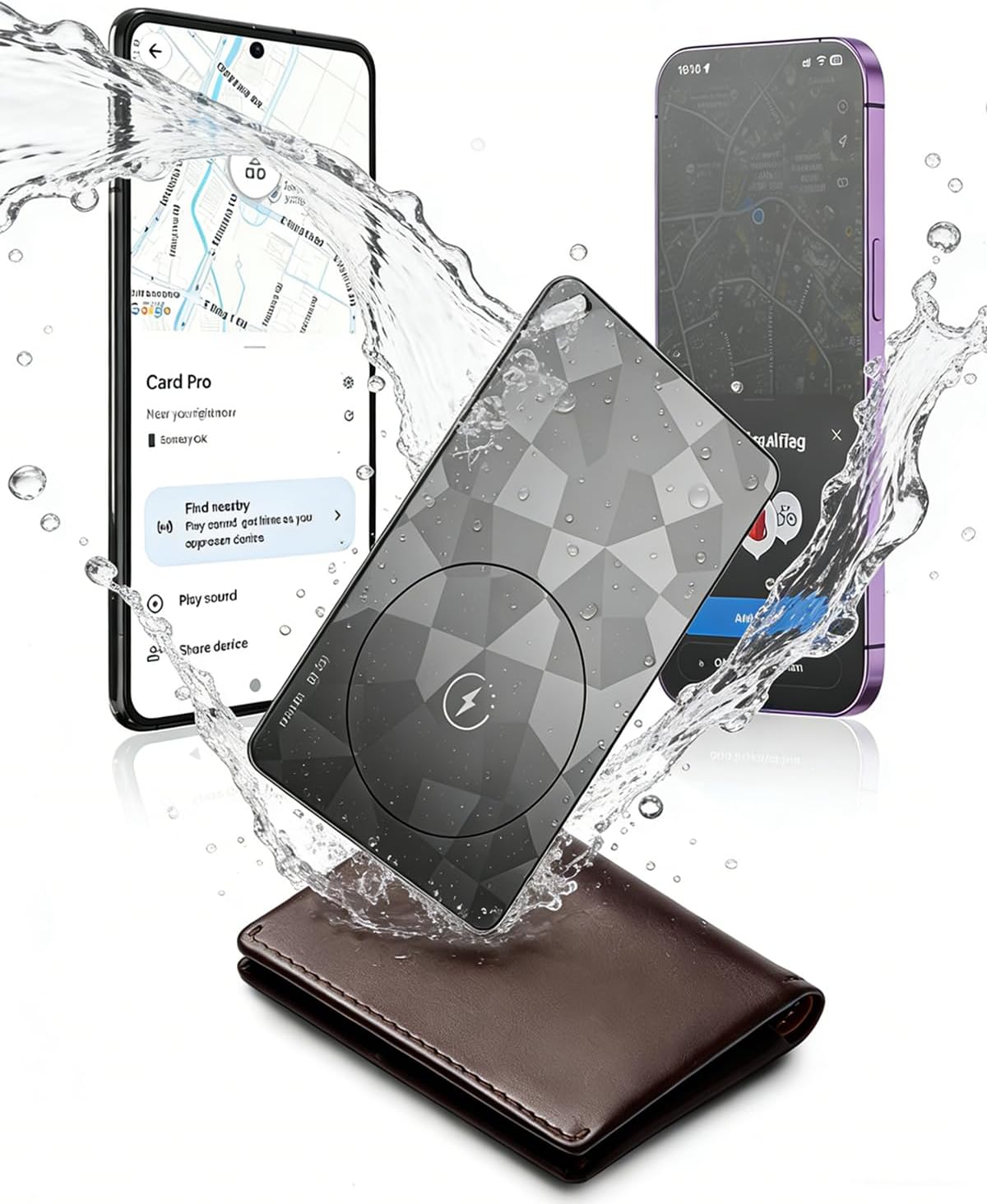 2026 Wallet Tracker Card (iOS and Android) Slim Tracking Card, 6-12 Years Battery Bluetooth Smart Card, Work with Apple Find My & Google Find Hub, GPS Locator for Luggage, Passports, Keys, Backpack