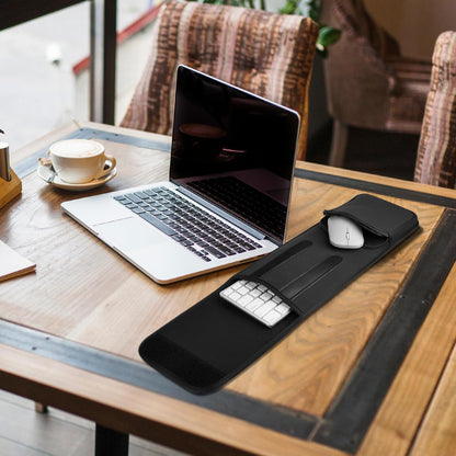 CaZLUTION Slim Neoprene Keyboard Sleeve Case for Wireless Keyboards (Fits 5.5" x 15.5" up to 5.5" x 17.7"), Protective Travel Storage with Mouse Pocket - Black