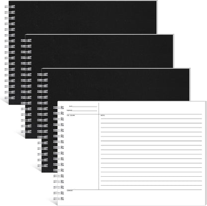 Glenmal 320 Sheets 4 Pack Note Taking Notebook 6 x 8.5 Inches Single Sided Printed Spiral Steno Pads Coil Writing Note Pads Ruled Writing Tablets for School Office Business, 80 Sheets/Pack