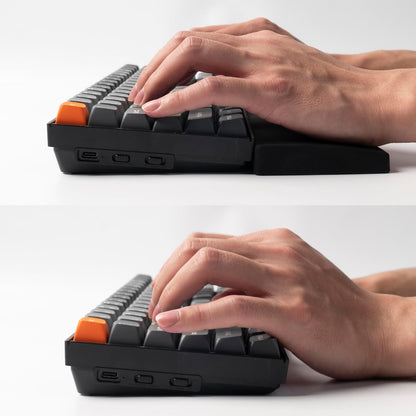 Ergonomic Silicone Wrist Rest for Keychron Q3 / Q3 Max / V3 / V3 Max / C3 Pro,14.37" Honeycomb Non-Slip Palm Rest, 80% TKL Mechanical Keyboards with Typing Pain Relief