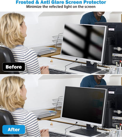 [2 Pack] 27 Inch Computer Privacy Screen , 16:9 Aspect Ratio Monitor Privacy Filter with Anti-Glare, Anti-Blue Light & Anti-Spy Protection, Removable Anti-Scratch Screen Protector for 27-Inch Widescreen Monitors