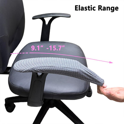 Melaluxe Stretch Office Chair Armrest Covers, Arm Rest Slipcovers (Black)