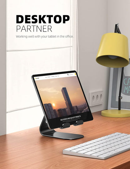 Lamicall S1 Tablet Stand, Adjustable Tablet Holder - Desktop Stand Dock Holder for 4-13" Tablet, iPad Pro 11, 9.7, 10.5, 12.9 Air Mini, Kindle, Tab, Switch, Viral Podcast Video Office Desk Accessories