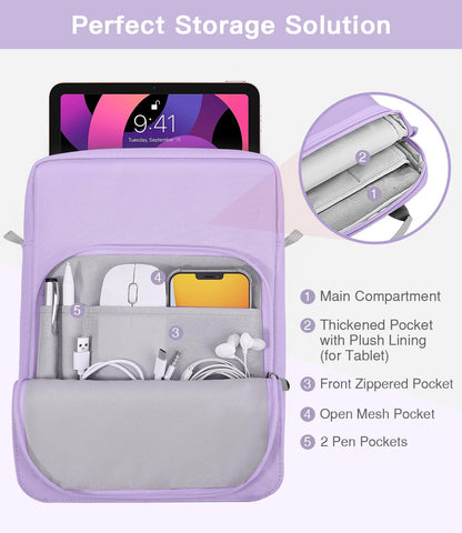 MoKo 13 Inch Tablet Sleeve Bag, Fits with 13 Inch New iPad Pro M5 & Air M4/M3, iPad Pro 12.9 M2&M1,Surface Laptop Go 12.4,Galaxy Tab S8+/S9+ 12.4,Handle Carrying Case with Shoulder Strap,Black &Gray