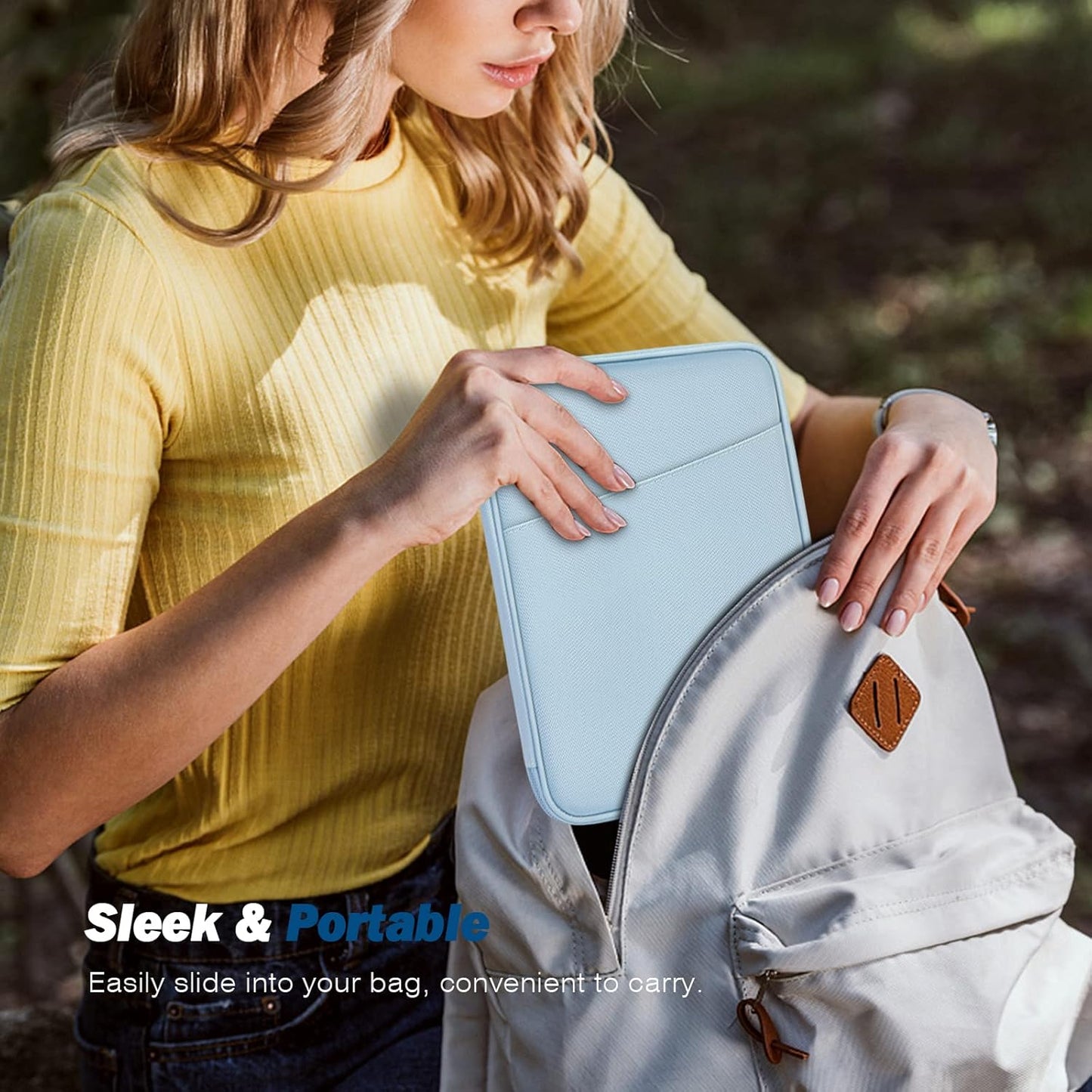 MoKo 9-11 Inch Tablet Sleeve Case, Fits New 11inch iPad Air M4/Pro M5, iPad A16 11", i-Pad 10/9/8/7th/Air 5/4th 10.9"/10.2", Tab S9/S8 11", Protective Bag Carrying Case with Pocket, Dark Gray